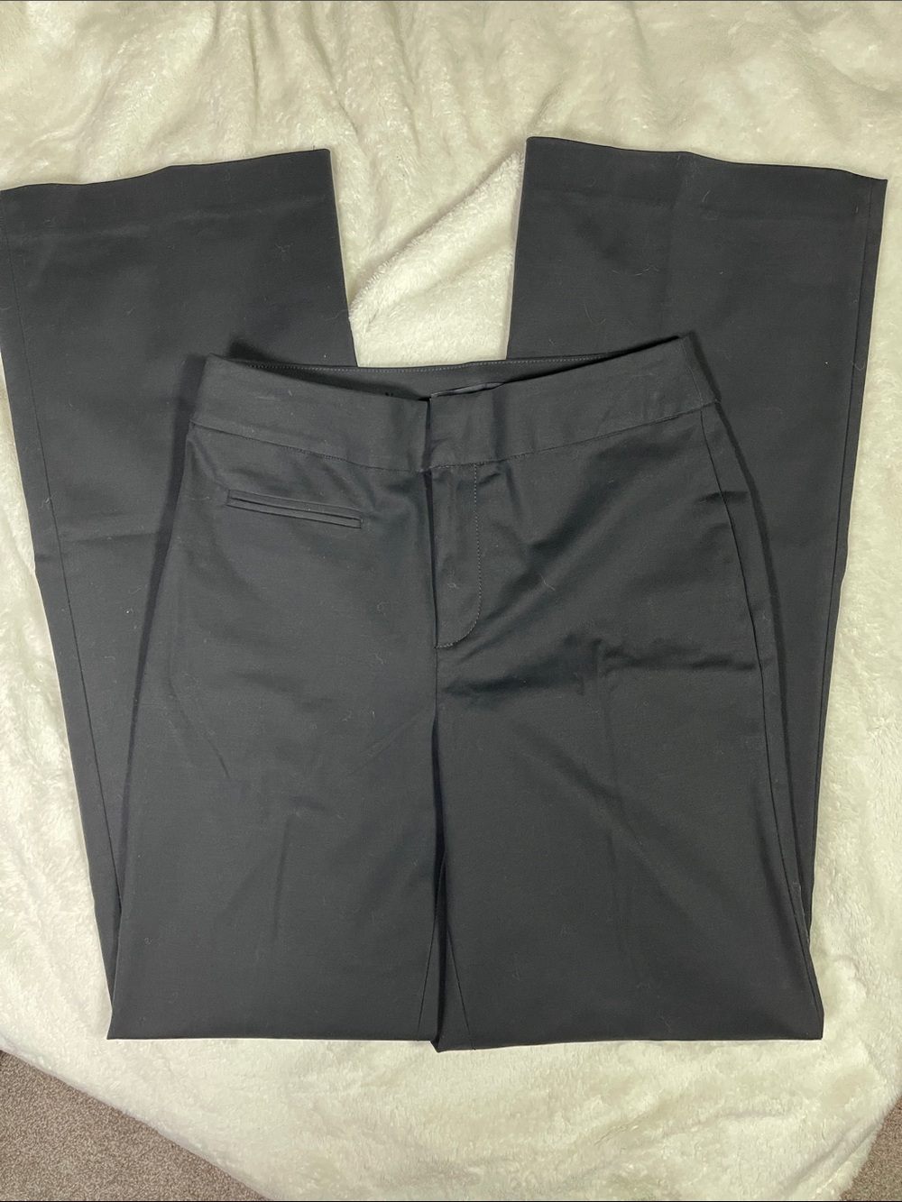 Banana Republic Black Wide-Leg Camden Trousers
